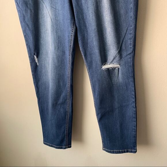 Crown & Ivy Curvy Skinny Denim Jeans W Gold Elephant Patch & Sequenced Star -22W - Picture 6 of 8